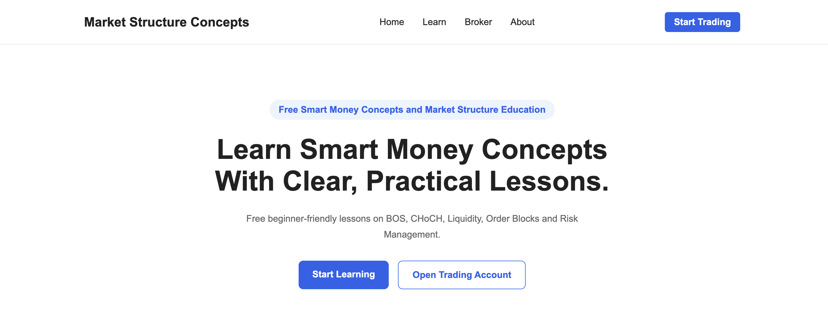 Market Structure Concepts